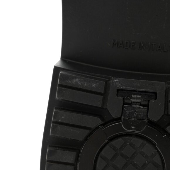 Chanel Calfskin Shearling CC Lace Up Boots 36.5 Black - Picture 11 of 11